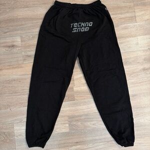 Black Techno Snob Joggers